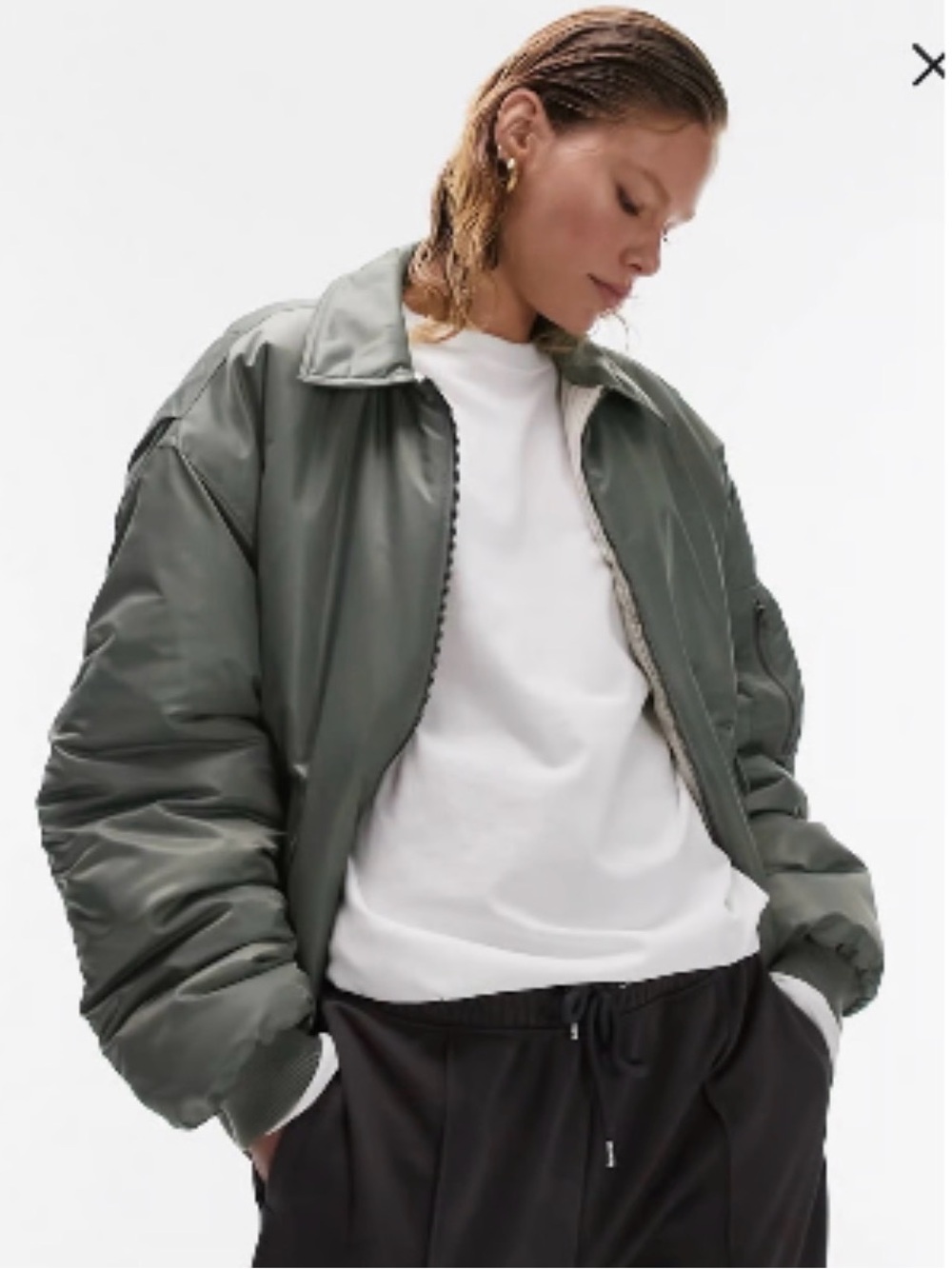 Topshop Reversible Bomber Jacket NWT S
